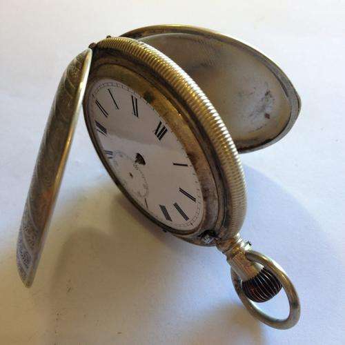 Vintage full hunter pocket watch - not working - beautiful case - no hallmarks