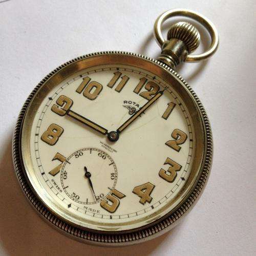 Vintage Rotary pocket watch - WA Rayner & Sons Kimberley - not working - engraved backplate