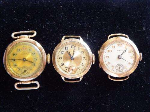 Lot of 3 vintage ladies manual wind watches - not working - including Buren