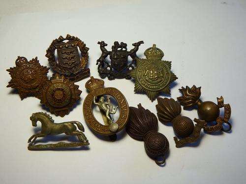 Lot of 10 assorted military badges