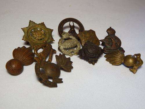 Lot of 10 assorted military badges