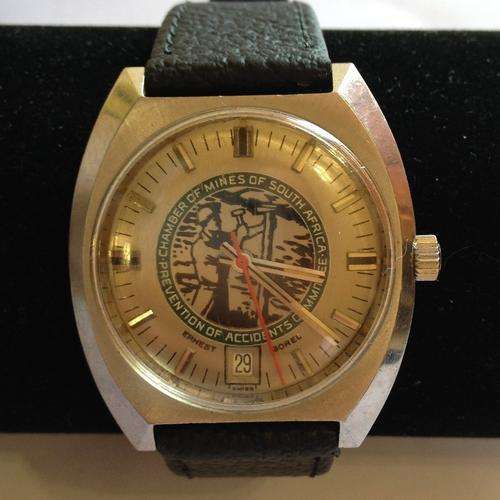 Vintage Ernest Borel Chamber of Mines of South Africa Automatic watch - issued to JHI Pope