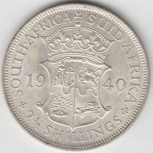 1940 SA Union half crown - uncirculated - as per photo