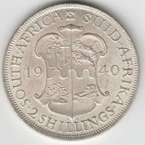 1940 SA Union 2 shilling - UNC with slight bag marks - as per photo