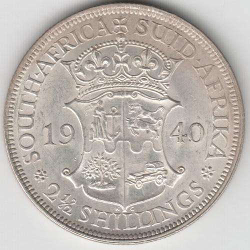 1940 SA Union half crown - UNC with bag marks - as per photo