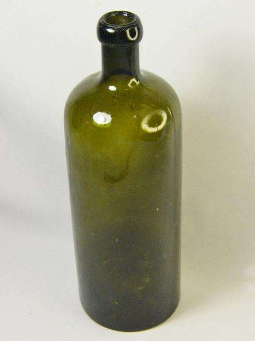 Antique Saxlehner`s Bitterquelle `Hunyadi Janos` bitters glass bottle - as per photo