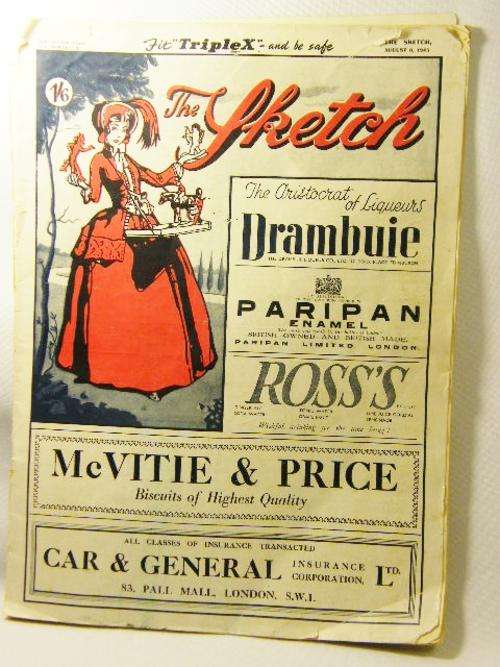 The Sketch magazine - 8 August 1945 - issued at end of WW2 - loose cover - as per photo