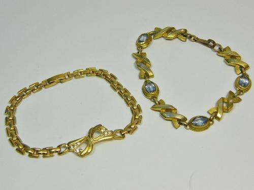 Lot of 2 gold color bracelets - as per photo