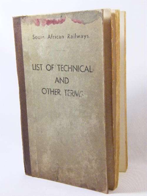 1947 South African Railways SAR-SAS List of technical & other terms book - as per photo