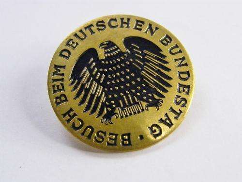 West German visit to parliament pin badge - Besuch beim Deutschen Bundestag - as per photo