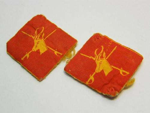 Pair of SA Army cadet corps cloth badges - as per photo