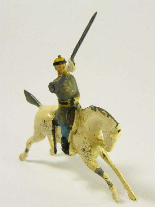 Vintage lead soldier cavalryman with sword - as per photo