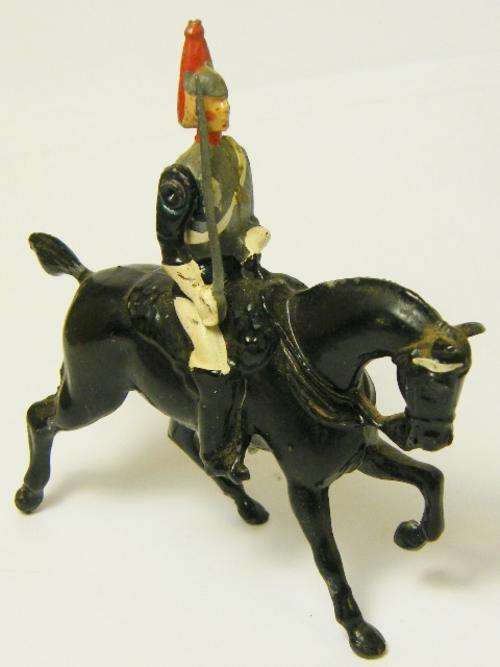 Vintage lead soldier cavalryman with sword - as per photo