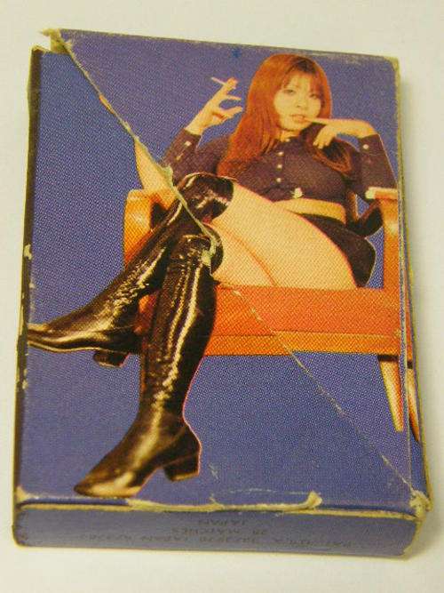 Vintage Asian match box with naked lady - as per photo