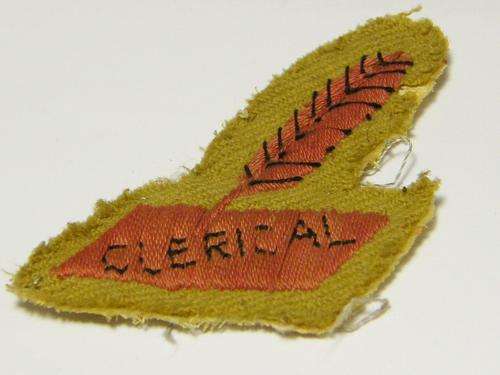 Unknown military clerical cloth badge - WW2 period - as per photo