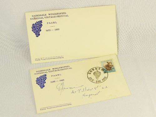 Pair of 1955 National vintage festival Paarl ( 1655 - 1955 ) covers - as per photo