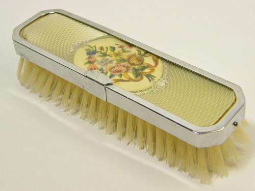 Vintage clothing brush with flower pattern - as per photo