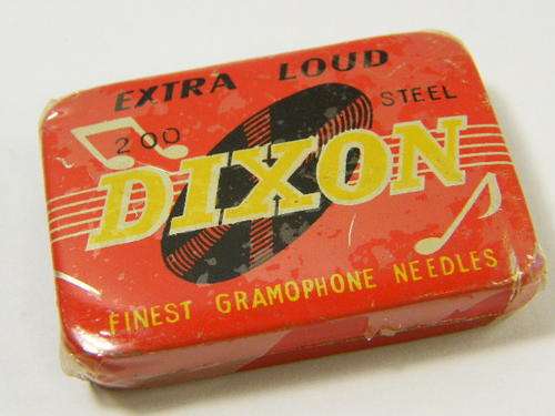Gramophone needles - tin with 200 DIXON needles - still sealed - as per photo