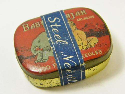 Baby & Gajah 200 gramophone needles in tin - still sealed - as per photo