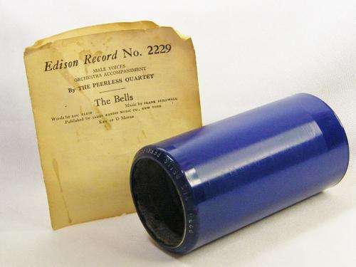 Edison Blue Amberol phonograph record # 2229 The Bells by Peerless Quartet - as per photo