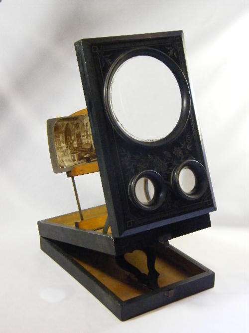 Victorian table top Parlor Graphoscope / stereoscope viewer - excellent condition - as per photo