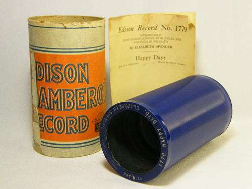 Edison Blue Amberol phonograph record # 1779 Happy days by N.M Band by Elizabeth Spencer