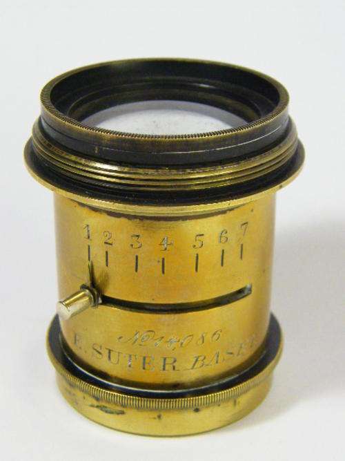 Antique E Suter Basel No. 14086 large format camera lens - as per photo