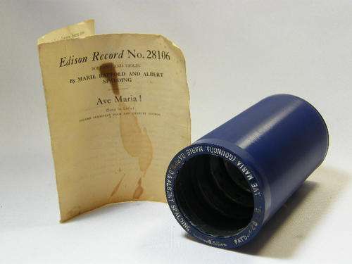 Edison phonograph record # 28106 Ave Maria (Latin) by Marie Rappold & Albert Spalding - as per photo