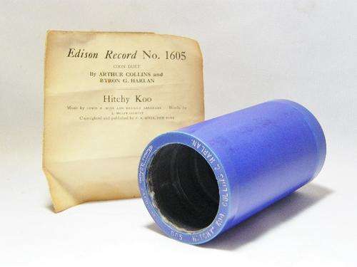 Edison Blue phonograph record # 1605 Hitchy Koo by Collins and Harlan - as per photo