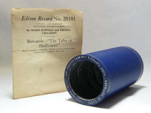 Edison Blue phonograph record # 28101 Barcarole `Tales of Hoffmann` by Marie Rappold and Chalmers