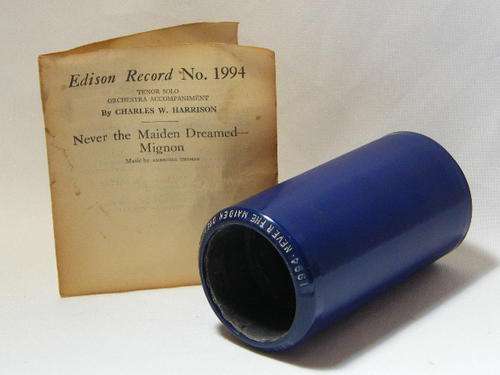 Edison Blue Amberol phonograph record # 1994 Never the maiden dreamed by CW Harrison - as per photo