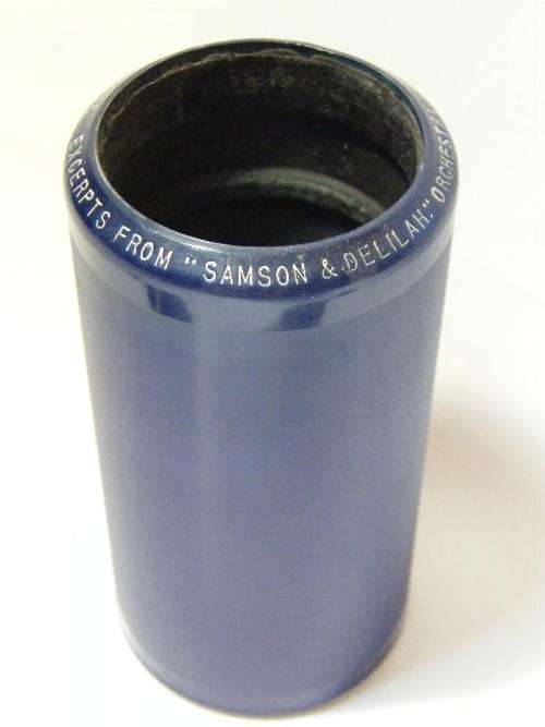 Edison Blue Amberol phonograph record # 23296 Excerpts from `Samson and Delilah` orchestra