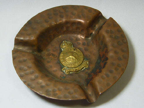 Copper ashtray with Police badge - as per photo