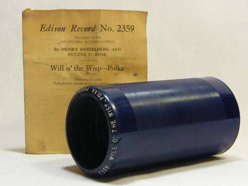 Edison Blue Amberol phonograph record # 2359 Will O` the wisp - Polka Piccolo duet - as per photo