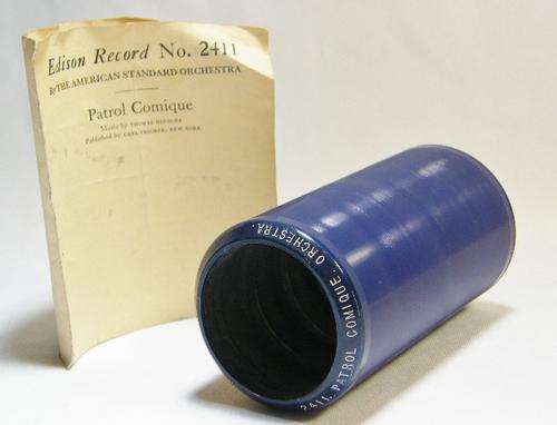 Edison Blue Amberol phonograph record # 2411 Patrol comique by American Standard orchestra