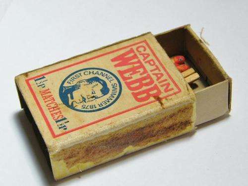 Vintage Captain Webb matchbox with a few matches - BIGBIGSALE