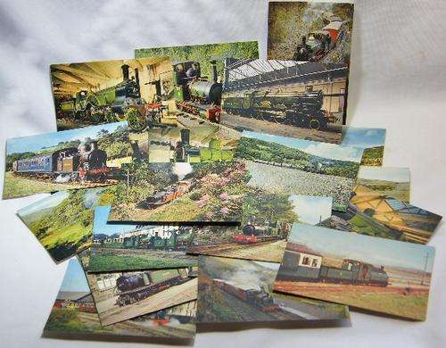 Lot of 25 vintage Railways themed colour postcards - unused - as per photo