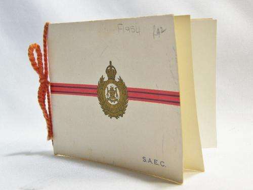 WW2 SA Engineering corps Christmas card - as per photo