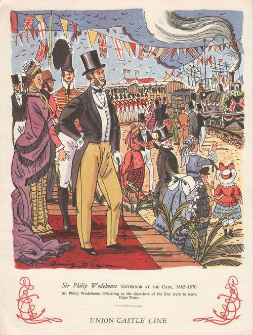 Union Castle Line RMS Pendennis Castle Dinner menu - 23 August 1967 - as per photo