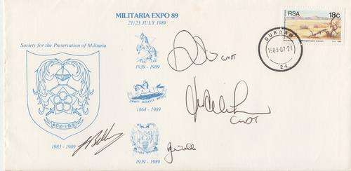 Militaria Expo 1989 FDC - signed by commandants of Technical service corps, Umvoti mounted Rifles