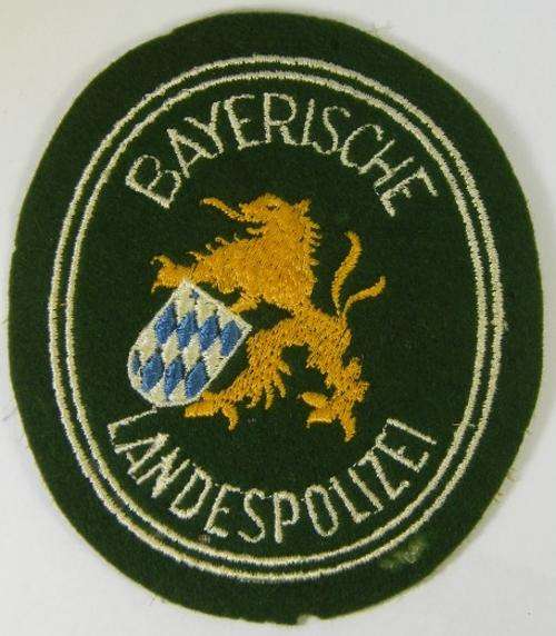 German Bayerische Landespolizei police cloth badge - as per photo