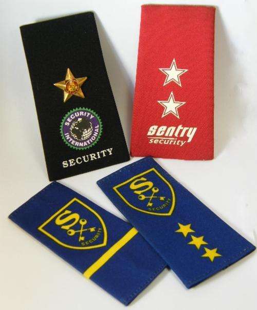 Lot of 4 security rank epaulette - as per photo