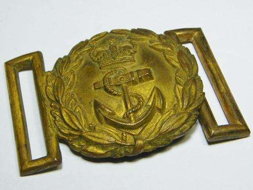 Royal Navy belt buckle with QE2 crown - as per photo