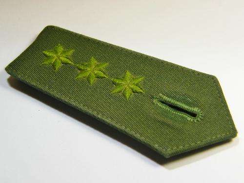 German Police officer rank epaulette - embroidered 3 stars - as per photo