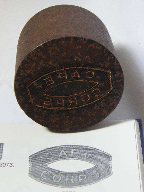 Original die for WW2 Cape Corps shoulder title - Owen 2075 - as per photo