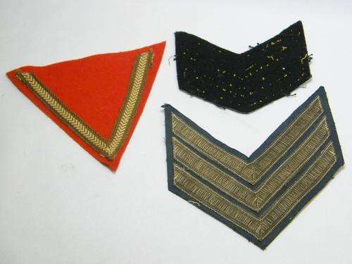 Lot of 3 different military rank badges - as per photo