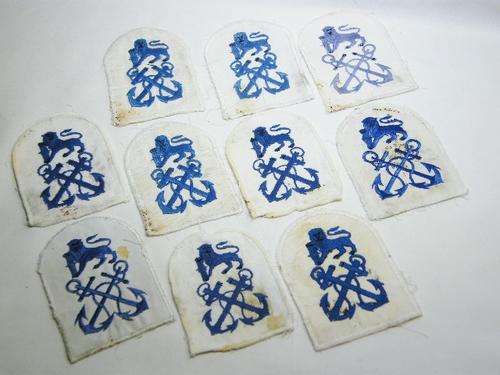 Lot of 10 SA Navy petty officer rank badges - per photo