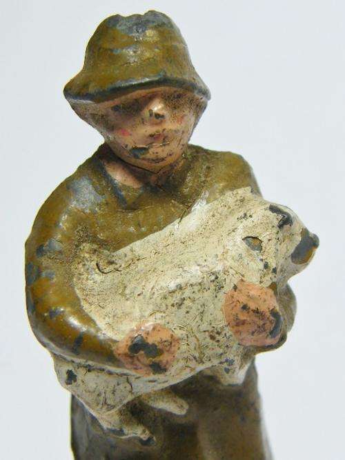 Vintage lead farmer with a sheep - made in England - as per photo