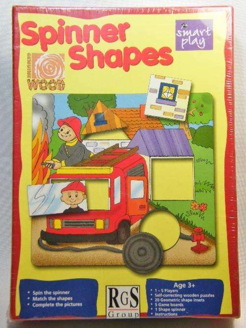 Spinner Shapes early learning educational game with Genuine wood pieces - sealed @ Crazy R1 start