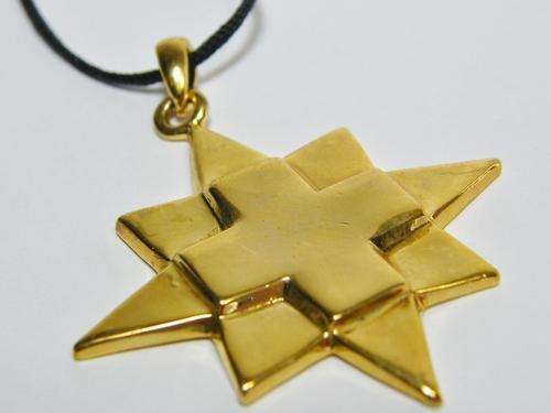 Star with cross necklace - 43 cm long - as per photo
